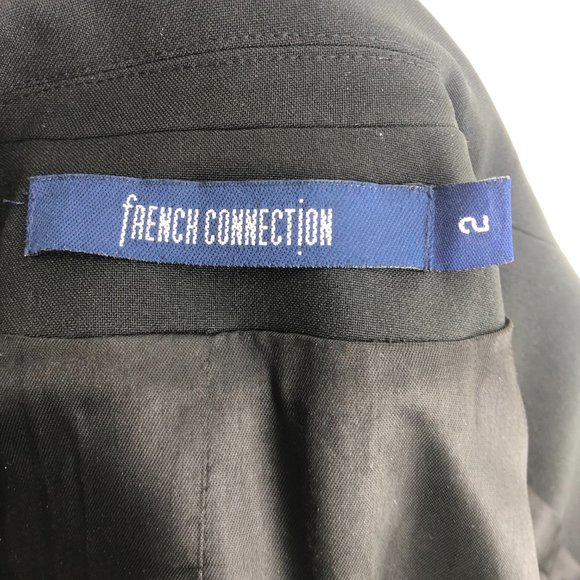 French Connection Black Structured Blazer Jacket 2 - Picture 8 of 8
